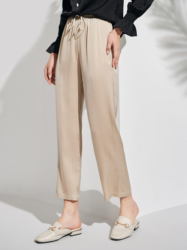 (image for) Summer Washable Women Long Silk Pants