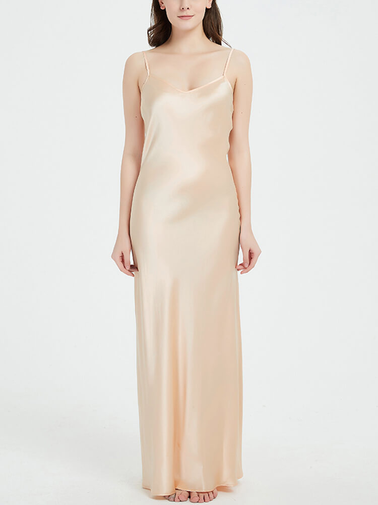 (image for) Ankle Length Long Mulberry Silk Slip Dress