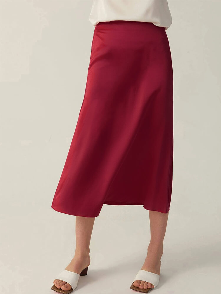 (image for) 22 Momme Pure Mulberry Silk Skirt