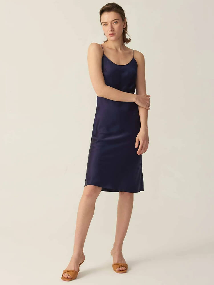 (image for) 22 Momme Basic Short Silk Slip Dress