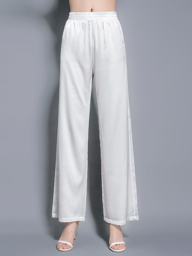 (image for) Mulberry Silk Wide-leg Long Pants