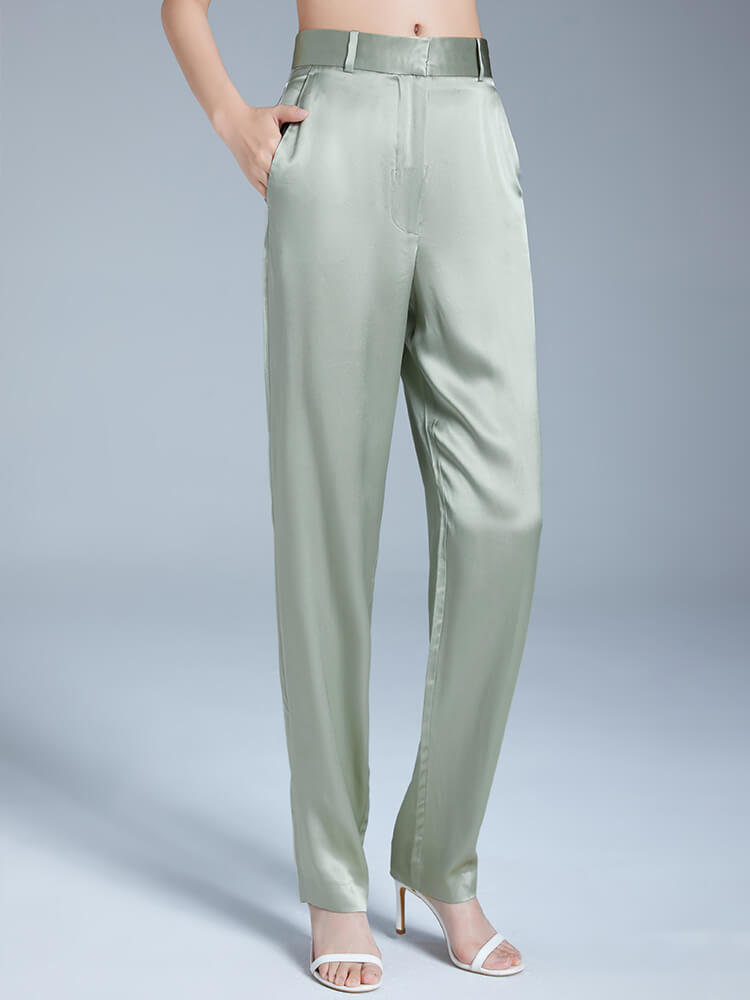 (image for) High Waist Mulberry Silk Women Harem Trousers