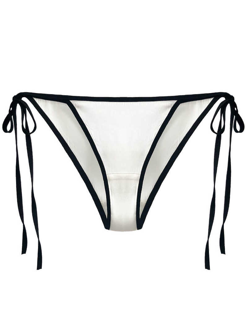 (image for) Cheeky Lace-up Charmeuse Silk Panty