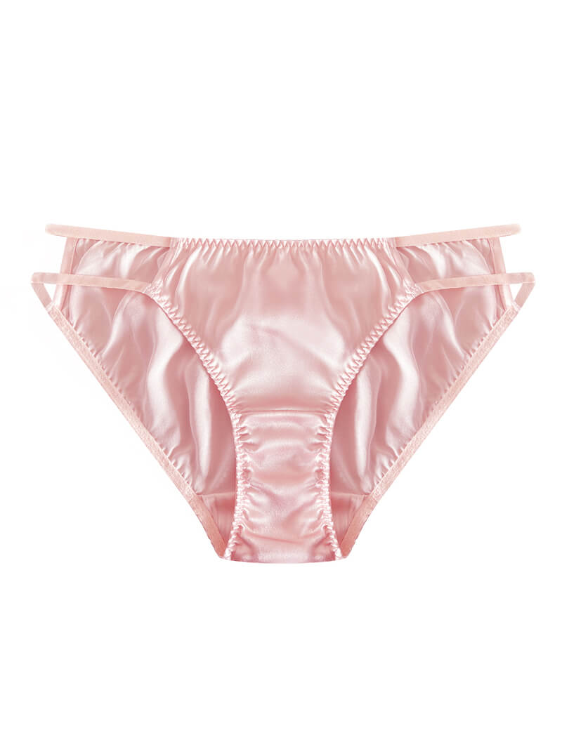 (image for) Handmade Double-layer Hollow Silk Briefs