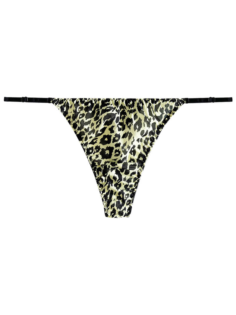 (image for) Cheetah Print Sexy Silk Thong Panties