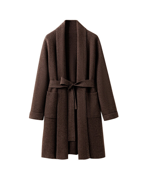 (image for) Long Belted Cashmere Cardigan For Women