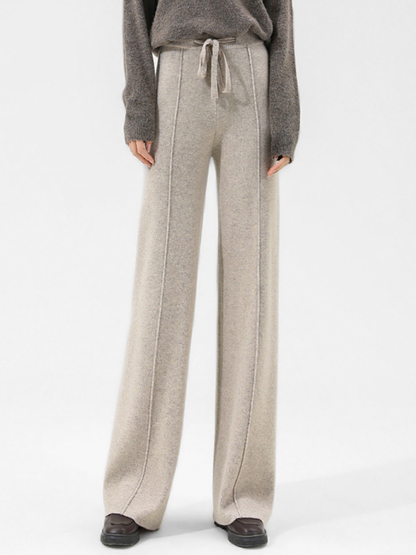 (image for) Stylish Drawstring Wool Pants For Women