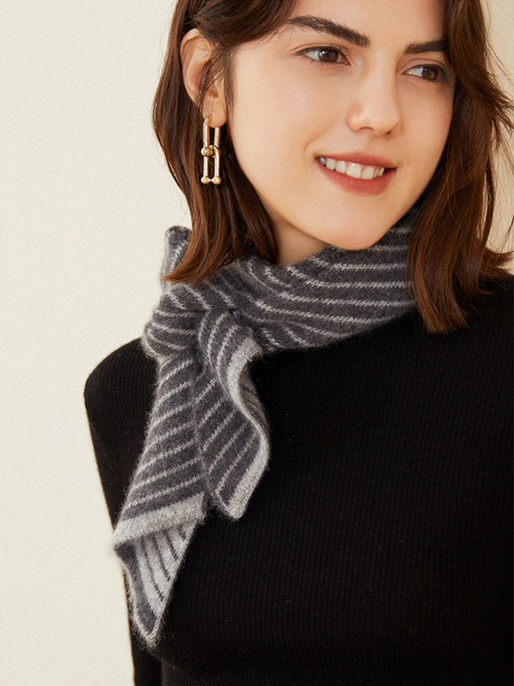 (image for) Striped Pure Cashmere Scarf