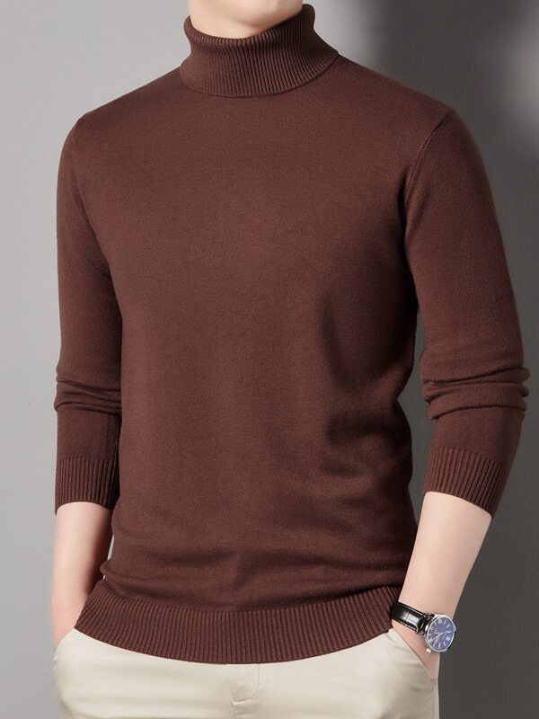 (image for) Men's Basic Pure Cashmere Turtleneck Sweater